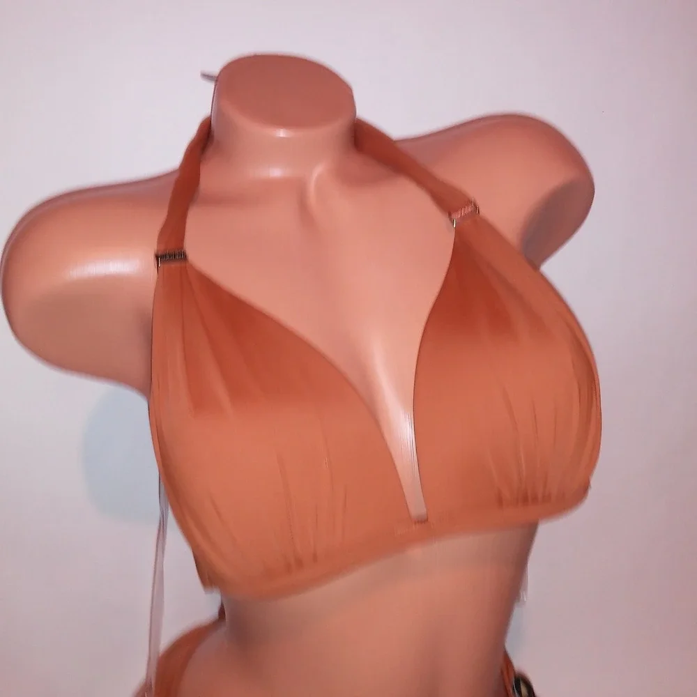 Victoria Secret Swim Bikini XL Top & Bottom Ginger Solid Bikini Bottom Wireless